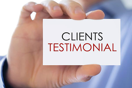 client testimonial