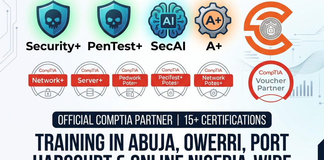 comptia voucher exams security + pentest+ a+ securityX CYSA owerri port harcourt abuja lagos nigeria soutech clacachi